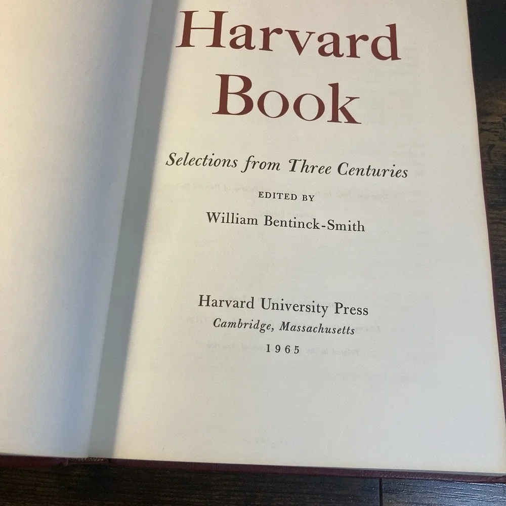 The Harvard Prize Book 1965 Bentinck Smith + Award Paperwork Pittsburgh PA‎